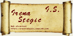 Irena Stegić vizit kartica